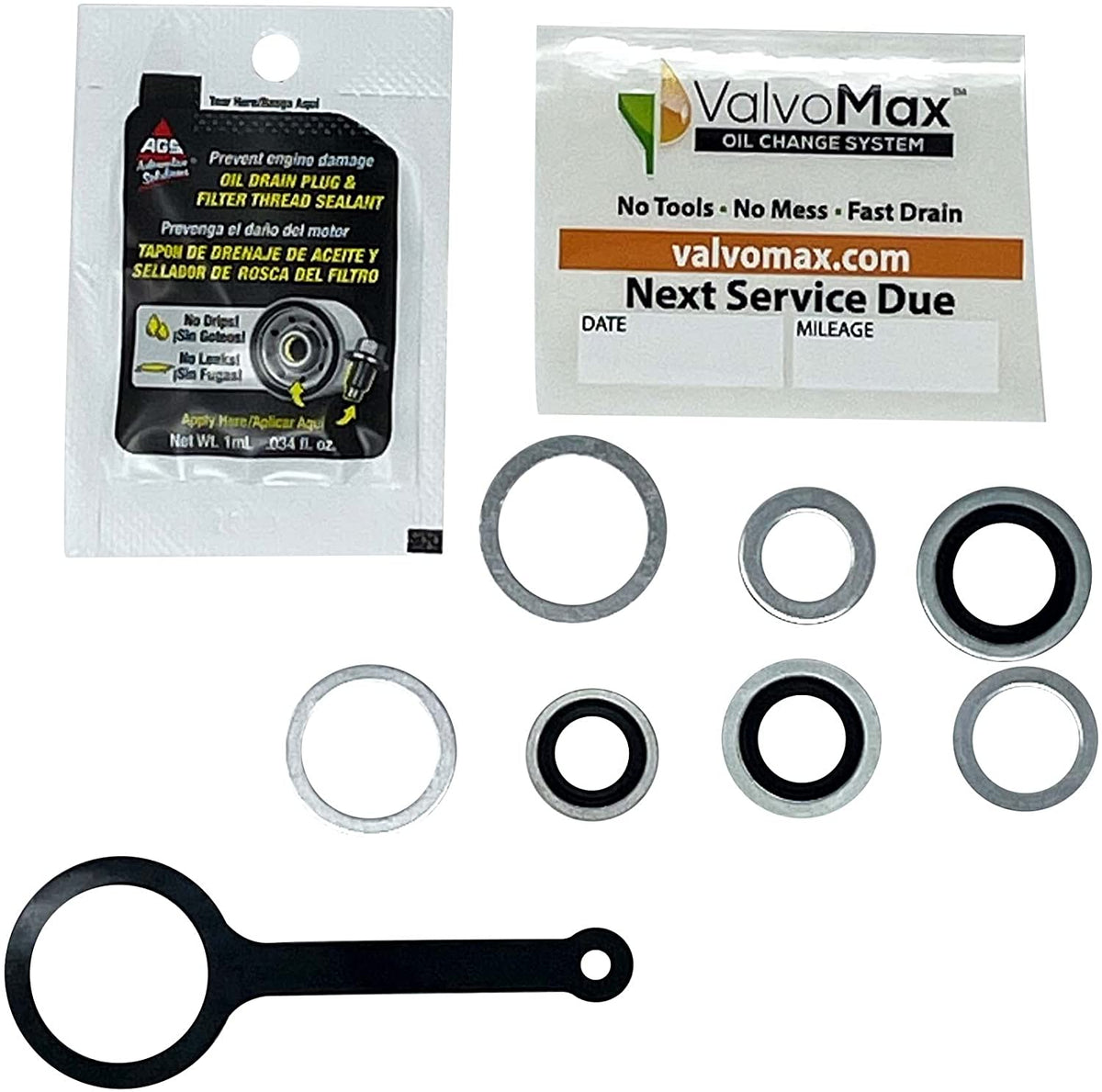 Replacement Kit (Washers, Tether, Sealant, and Sticker) ValvoMax Oil
