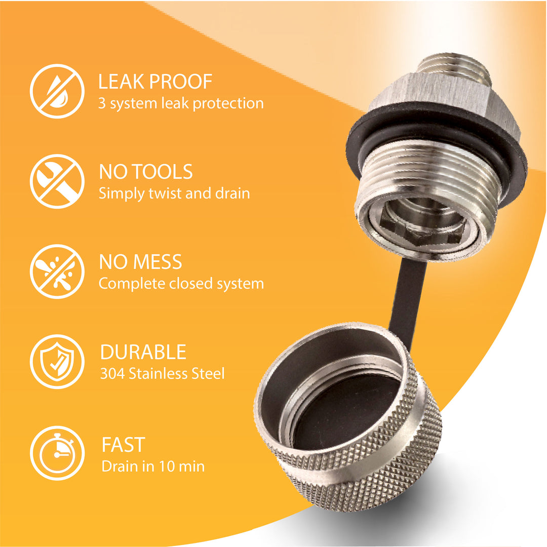 Mua ValvoMax Oil Drain Valve - Quick Twist Oil Drain Plug For DIY Oil Changes At Home In 10 Minutes - No Tools, No Mess, No Cleanup - M12-1.75 Thread Size